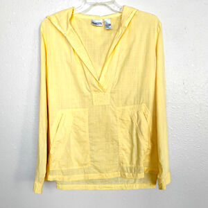 Chico's Hoodie Cotton Pullover Size 1 (8-10)